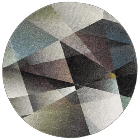 Safavieh 4 x 4 ft. Porcello Contemporary Round Rug; Grey & Multi Color PRL6939B-4R